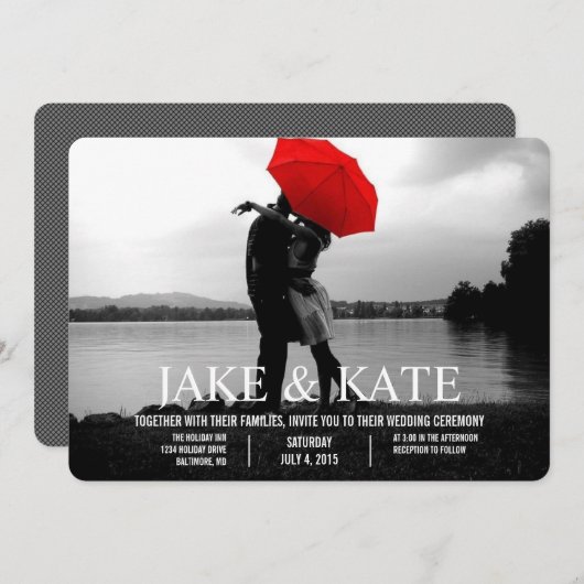 フォトカパーソナライズされたード結婚式招待状名 招待状 (正面/裏面)