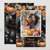 フォトカボチャフローラハッピーハローウィンカード シーズンカード (正面/裏面)