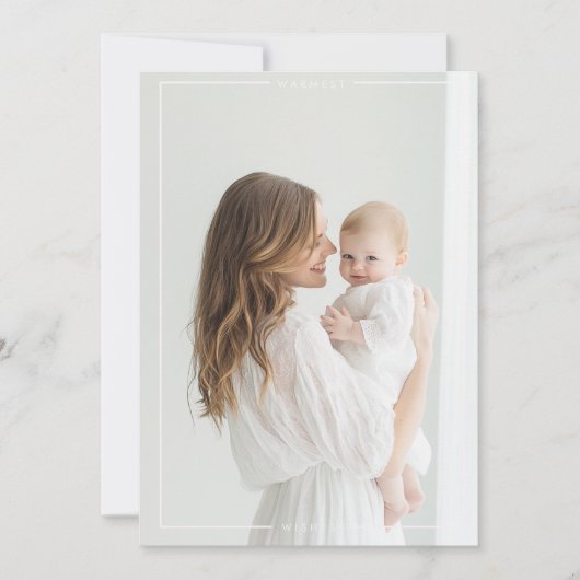 フォトカミニマルード | シンプル及びエレガント 招待状 (正面)