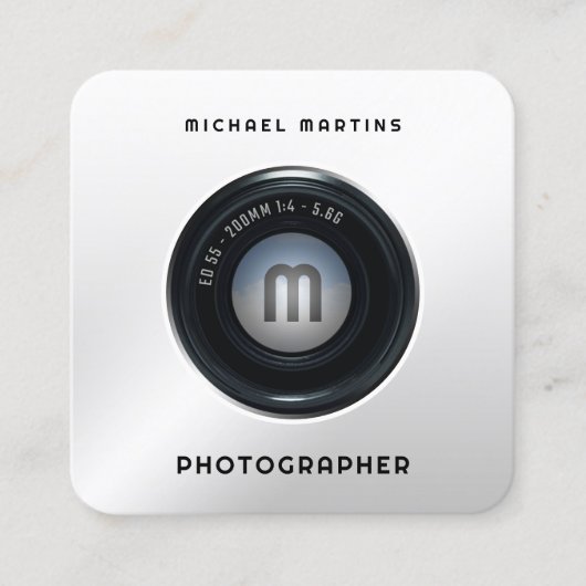 フォトカメラの外観を目立たせる スクエア名刺 (正面)