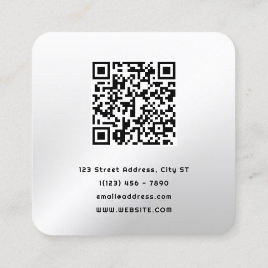 フォトカメラの外観を目立たせる スクエア名刺 (裏面)