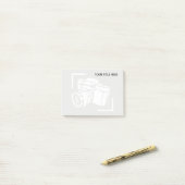 フォトカメラウォーターマーク画像フォトグラファー ポストイット (デスク上)