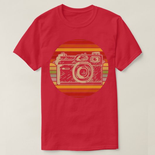 フォトカメララバーフォトグラファーレトロPhotogr Tシャツ (デザイン正面)