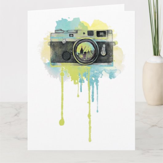フォトカメララバーヴィンテージフォトグラファーアイディア カード (正面)