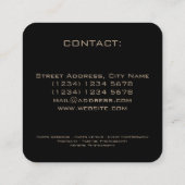 フォトカメラレンズカ芸術的バー スクエア名刺 (裏面)