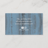 フォトカメラ素朴ほこりっぽい青い木 名刺 (裏面)