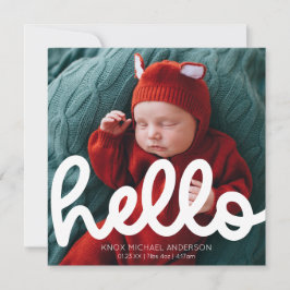 フォトカモダンードを使用したHello Birth Announcement