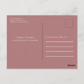 フォトカモダンードピンクの日付を保存 ポストカード (裏面)