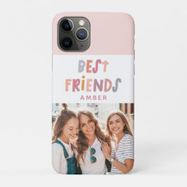 フォトカラフルおもしろい最高のタイポグラフィ友 iPhone 11 PROケース
