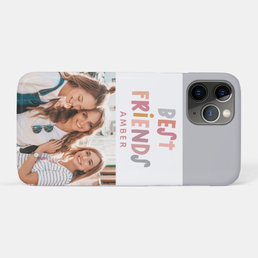 フォトカラフルおもしろい最高のタイポグラフィ友 Case-Mate iPhoneケース (裏面(横))