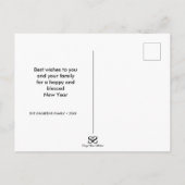 フォトカラフルタイポグラフィハッピーノルズ新年 ポストカード (裏面)