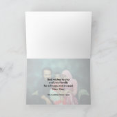 フォトカラフルタイポグラフィハッピーノーズ新年 カード (内部)