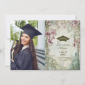 フォトカラフルワイルドフラワー卒業パーティー 案内状 (正面)