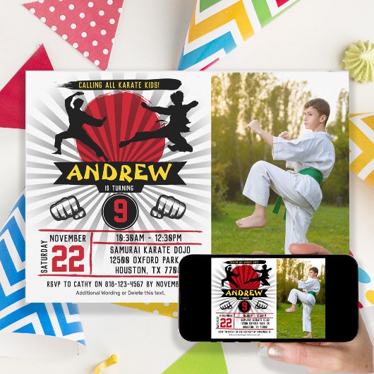 フォトカラートキッド武術アーツコブラカイ招待状 招待状