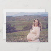 フォトカリグラフィガールベビーシャワー招待状 招待状 (裏面)