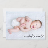 フォトカリグラフィハローワールド誕生 案内状 (正面)