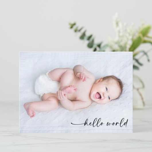 フォトカリグラフィハローワールド誕生 案内状 (スタンド正面)