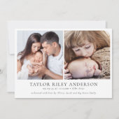 フォトカリグラフィハローワールド誕生 案内状 (裏面)