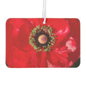 フォトカリフォルニアレッドポピーの花 カーエアーフレッシュナー (裏面)