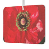 フォトカリフォルニアレッドポピーの花 カーエアーフレッシュナー (左)