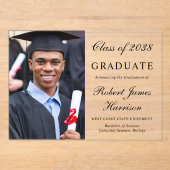 フォトカレッジ卒業アクリル版のお知らせ アクリル招待状 (正面)