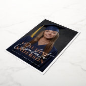 フォトカレッジ大学バラ金ゴールド大学院パーティー 箔招待状 (回転した状態)