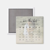 フォトカレンダーハート日付結婚の磁石を保存 マグネット (正面/裏面)