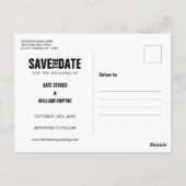 フォトカレンダーモダン金ゴールドハート日付の保存 ポストカード (裏面)