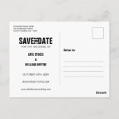 フォトカレンダー日付を保存モダン ポストカード (裏面)