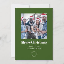 フォトカレンダー2024会社ロゴQRグリーンクリスマス