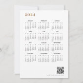 フォトカレンダー2024会社ロゴQR金ゴールドクリスマス シーズンカード (裏面)