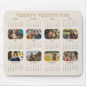 フォトカレンダー2025フルイヤーBeigeマウスパッド マウスパッド (正面)