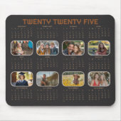フォトカレンダー2025年通年ブラックマウスパッド マウスパッド (正面)