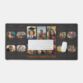 フォトカレンダー2025年通年14枚フォトブラック デスクマット (キーボード&マウス)