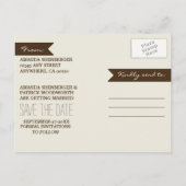 フォトカントリー素朴シカ迷彩柄日付カードの保存 案内ポストカード (裏面)