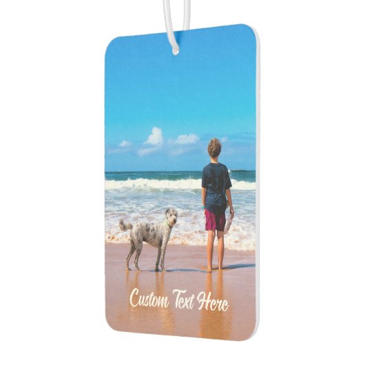 フォトカーエアフレッシュナーとカスタム文字 カーエアーフレッシュナー (左)