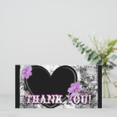 フォトカードありがとう、黒、白、ピンク サンキューカード (スタンド正面)