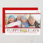 フォトカードでのお赤と白めでとう シーズンカード (正面/裏面)