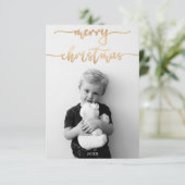 フォトカードでクリスマスを楽しむ サンキューカード (スタンド正面)