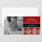 フォトカードのお知らせ{Red}の日付を保存 セーブザデート (正面/裏面)