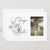 フォトカードの日付の変更ミニマル セーブザデート (正面/裏面)