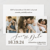 フォトカードの発表日結婚を保存する セーブザデート (正面/裏面)