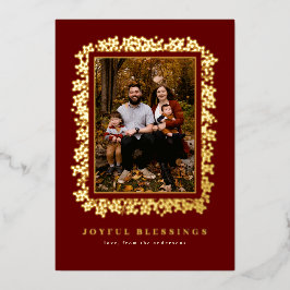 フォトカードの箔形成フレーム内の果実 箔シーズンカード