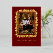 フォトカードの箔形成フレーム内の果実 箔シーズンカード (立ち正面)