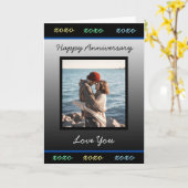 フォトカードを追加して記念日 カード (黄色い花)