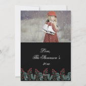 フォトカードパーソナライズMerry Christmasスクリプト シーズンカード (裏面)