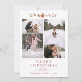 フォトカード付きミニマルなクリスマス 招待状 (正面)