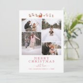 フォトカード付きミニマルなクリスマス 招待状 (スタンド正面)