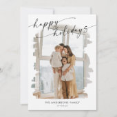 フォトカード付きミニマルなクリスマス 招待状 (正面)