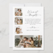 フォトカード付きミニマルなクリスマス 招待状 (裏面)